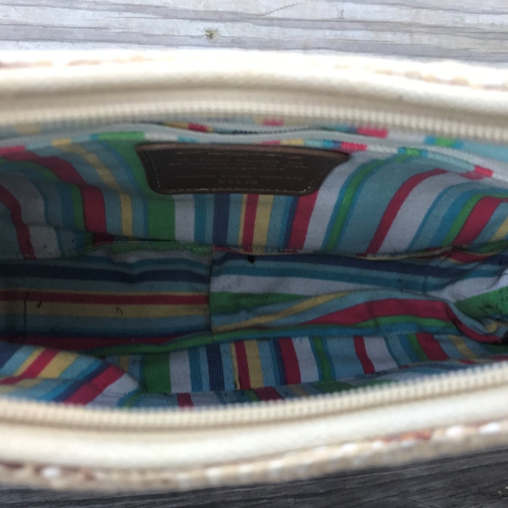 Fossil Hand Bag Purse Leather Woven Shoulder bag - Picture 5 of 8